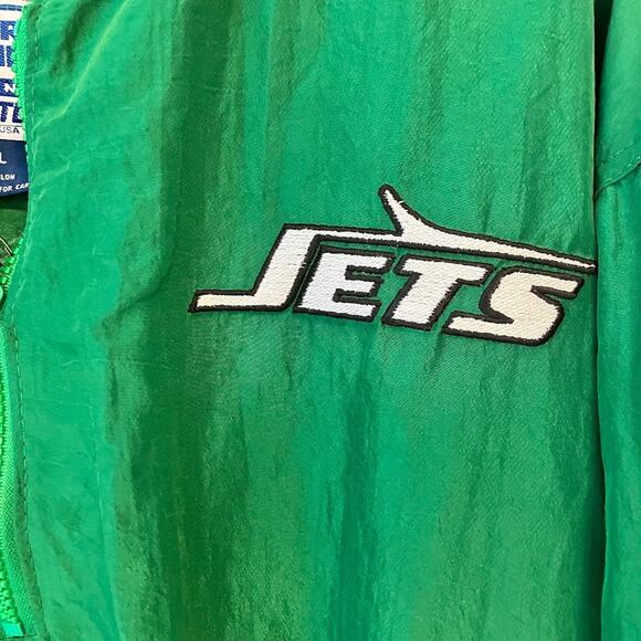 VTG 90s NEW YORK JETS ProLine Starter NFL Pullover 1/4 Zip Jacket Size XXL 2XL - Picture 7 of 11